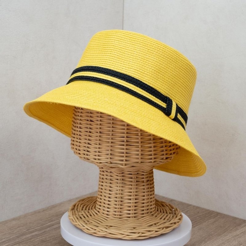 [Made in Taiwan] Classic fisherman hat, waxy yellow paper hat, washable - Hats & Caps - Paper Yellow