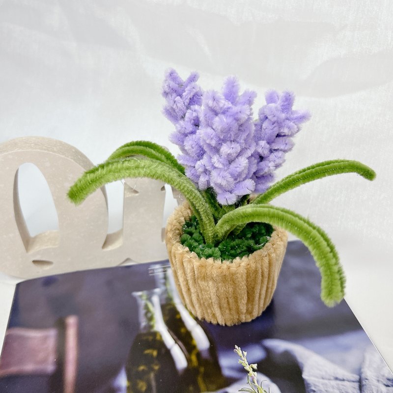 [Material Pack] Hand-made lavender potted plants with hairy roots - จัดดอกไม้/ต้นไม้ - วัสดุอื่นๆ 