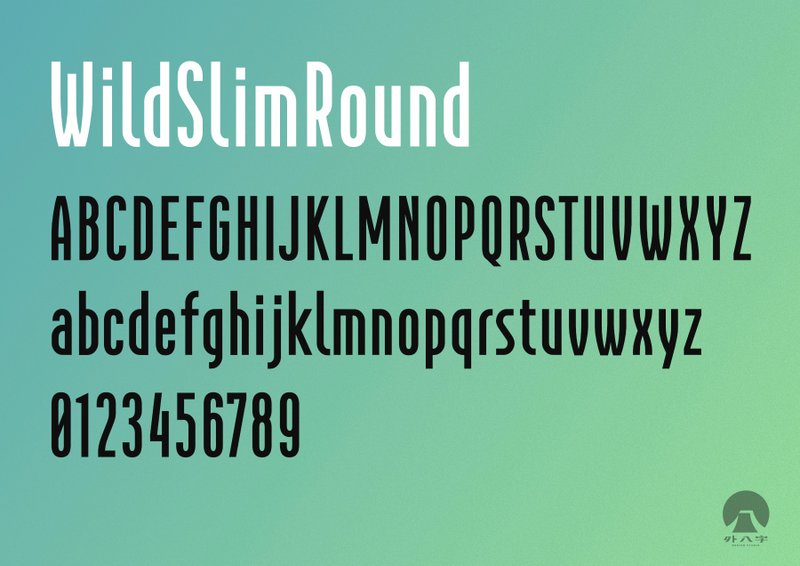 原創英文字型 WildSlim-Round ( Opentype 格式 ) - 字體設計 - 其他材質 