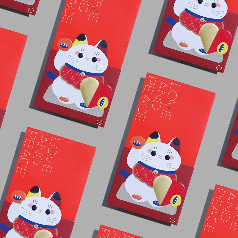 Fortune Kitty - Red Packet / Lai See Box Set (8pcs) - ถุงอั่งเปา/ตุ้ยเลี้ยง - กระดาษ 