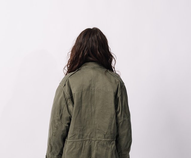 ジャケット・アウター 80s French Army M64 mods coat Vintage French army M64 olive field jacket combat coat