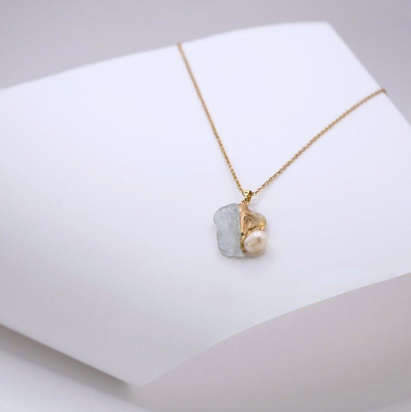 韻采 不對稱獨一無二金繼飾品 - 項鍊 - 半寶石 透明