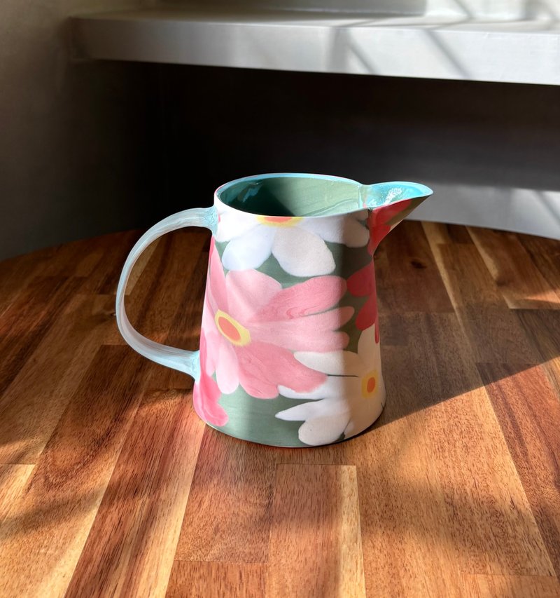 Elegant Zinnia Pitcher - ถ้วย - เครื่องลายคราม 