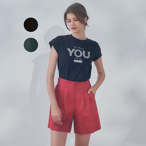 MEDUSA LADY 【MEDUSA】YOU 小菊花短版T恤 - 2色 (M-XL) | 女上衣 女短袖上衣