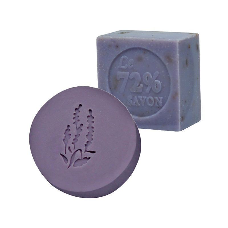 晚安普羅旺斯-洗髮皂馬賽皂兩件組 - 洗髮精/餅/皂 - 植物．花 紫色