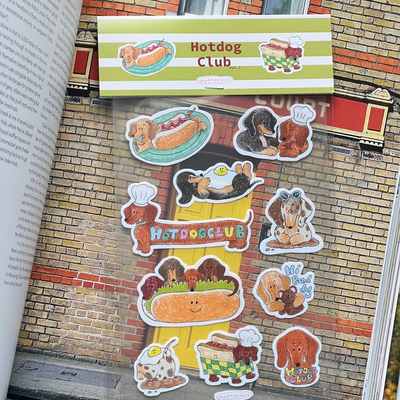 Hotdog Club Vol.2 stickers - Stickers - Other Materials Transparent