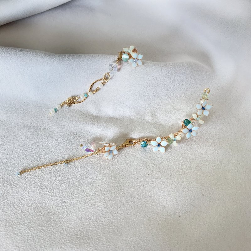 絕版Marine Jasmine-一對-迪士尼公主系列 多樣變化 耳骨夾不對稱 - 耳環/耳夾/耳骨夾 - 樹脂 藍色