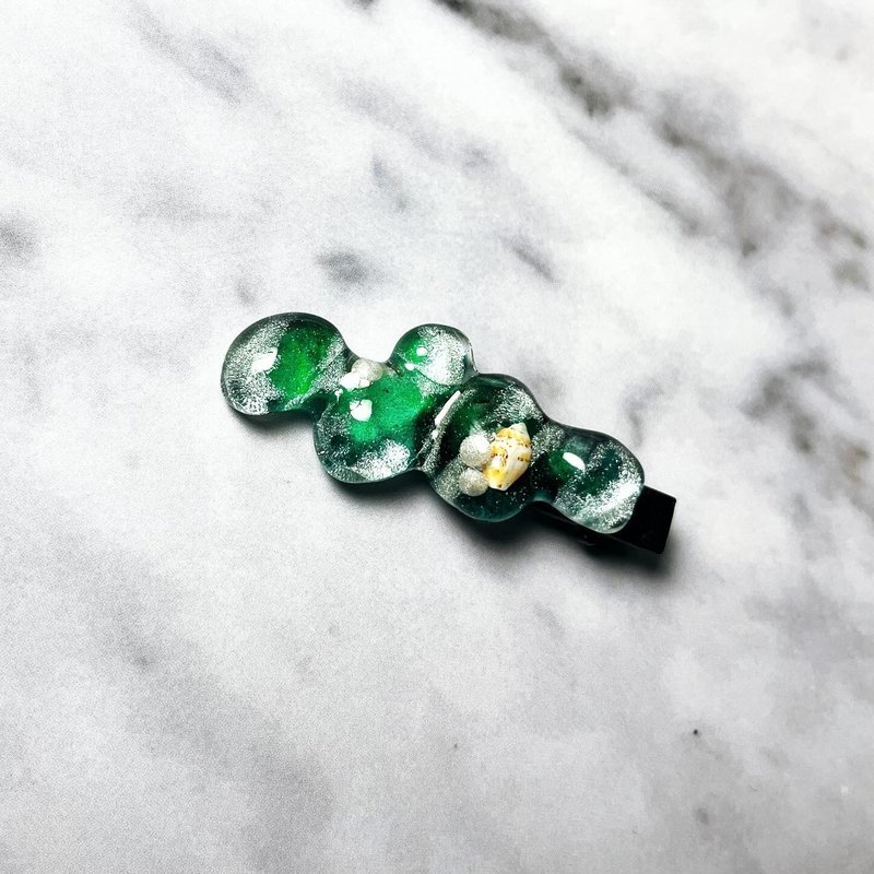 Hair Clip | Dark Green - Hair Accessories - Resin Green