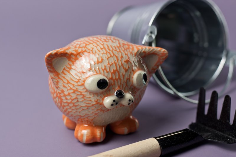 道發橙貓列 - 花瓶/花器 - 陶 