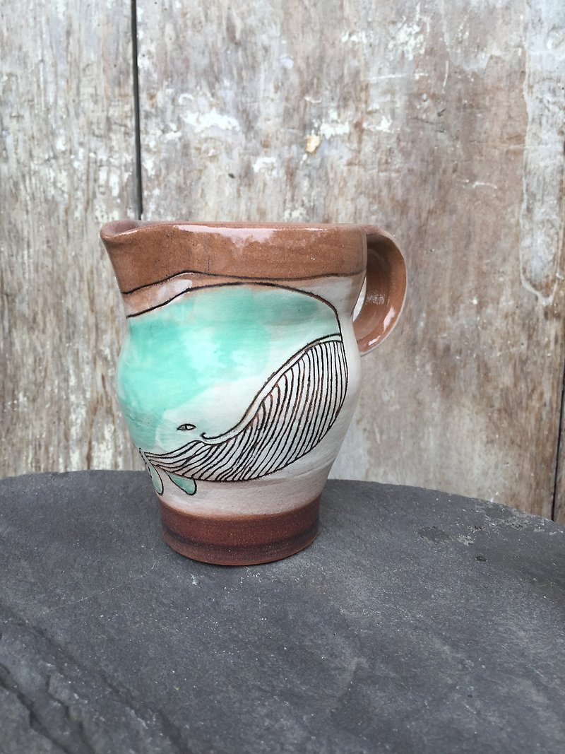 宋（クジラ） - 花瓶・植木鉢 - 陶器 ブルー