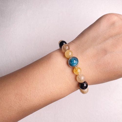Hoshino Jewelry Kan 髮晶 金運 商業運 天然礦石 能量 手作禮物 日本製 水晶手鍊