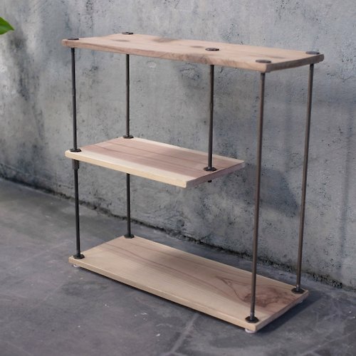 ikoku wood iron shelf 450*450*180 サンドカラー