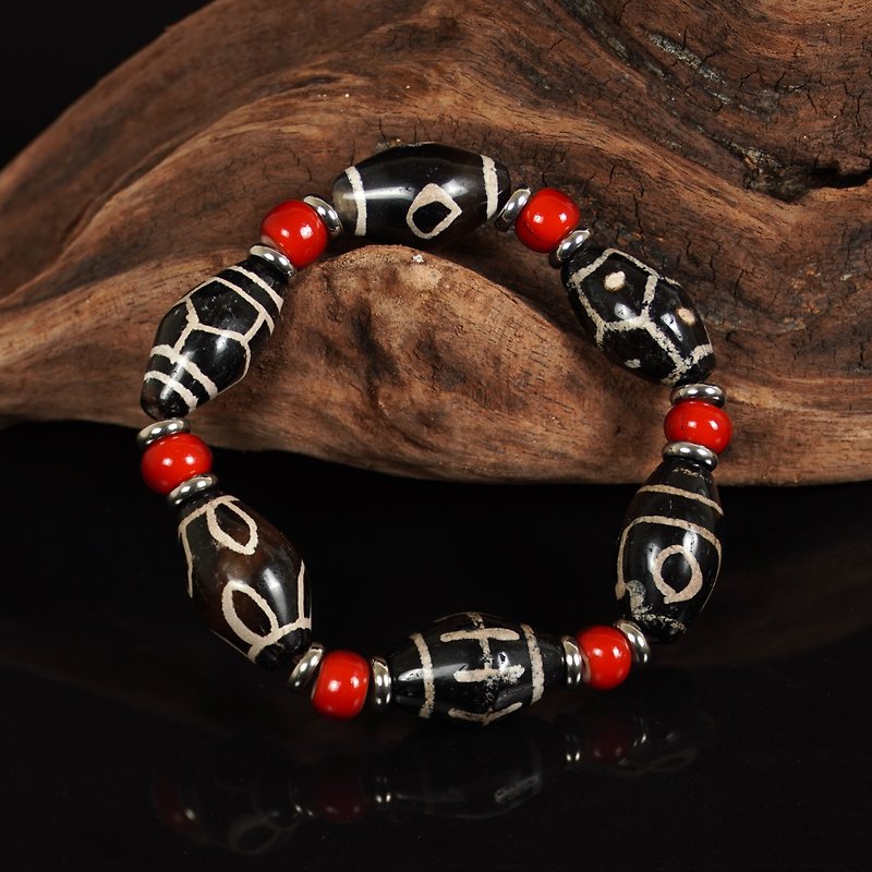 West Asian ancient bead bracelet (length 19.5 cm) - Bracelets - Other Materials 