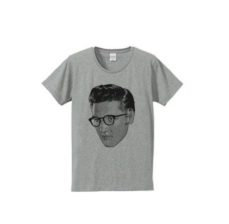 elvis Date glasses monochrome (4.7ozT shirt) - Men's Sweaters - Cotton & Hemp Gray