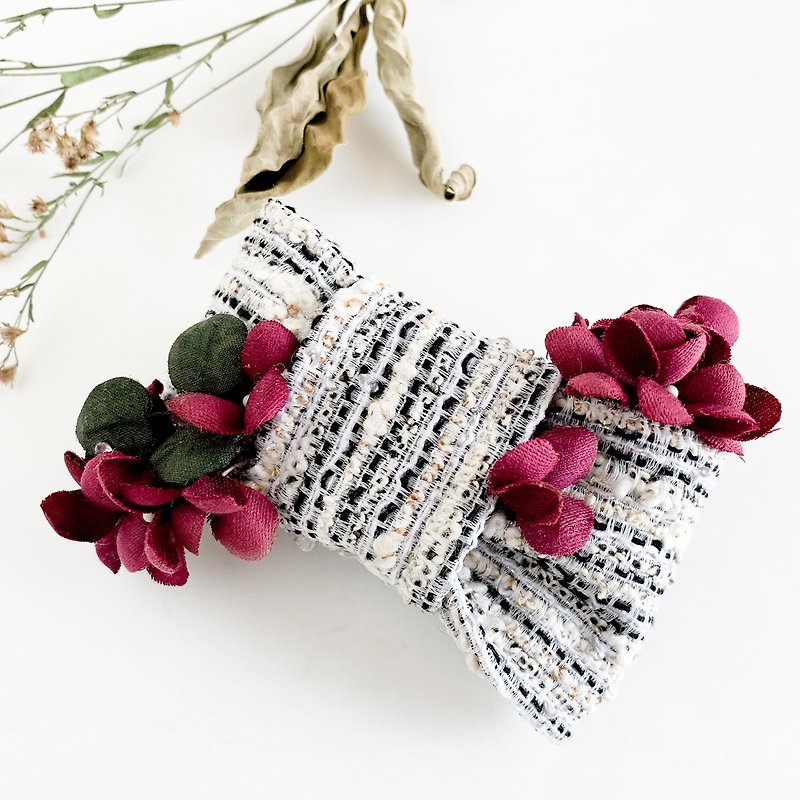 Hair accessory: Flower overflowing ribbon Valletta - Hair Accessories - Cotton & Hemp Multicolor