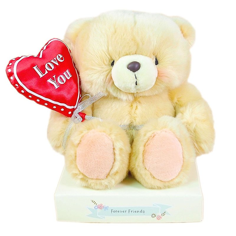 8 inches/love you balloon fluffy bear [Hallmark-ForeverFriends fluff-heart-warming series] - ตุ๊กตา - วัสดุอื่นๆ สีนำ้ตาล