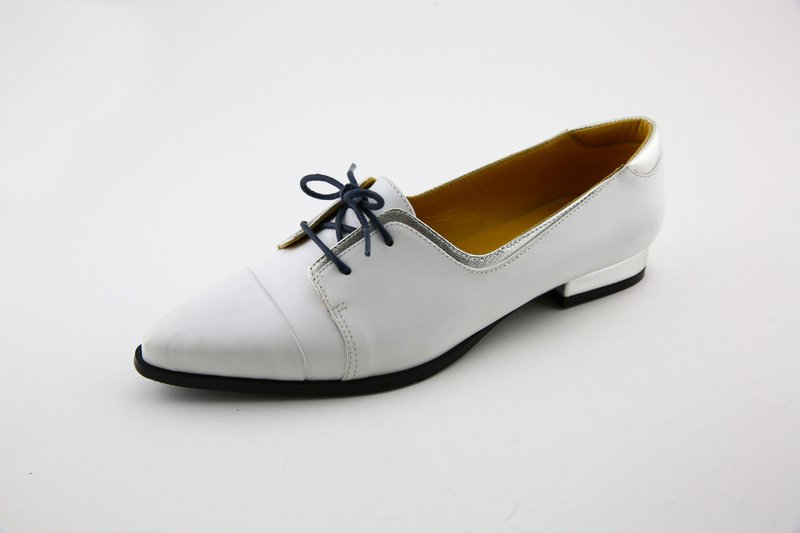 Pointed Oxford Ladies Shoes - Women's Leather Shoes - Genuine Leather 