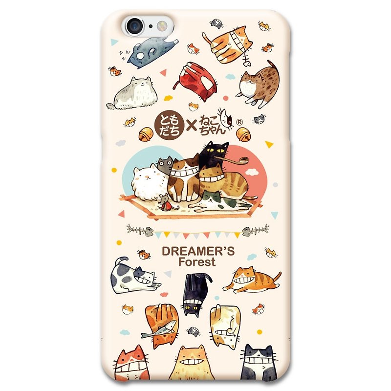(Order order) afu illustration mobile phone case (hard case)-iPhone series-100 kinds of cat life - Phone Cases - Plastic Pink