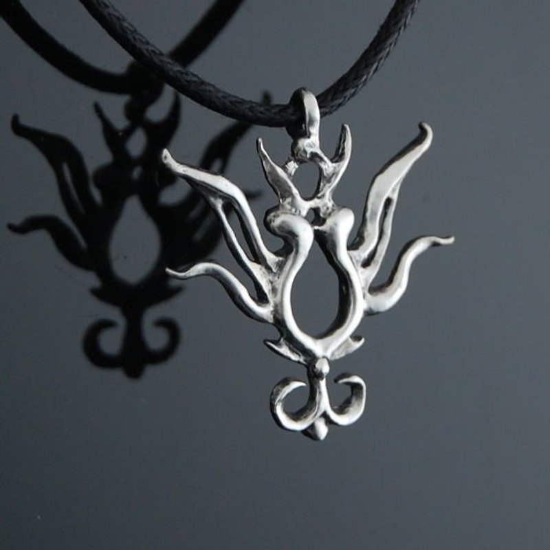 Flames (Silver, gift leather rope) - Necklaces - Sterling Silver 