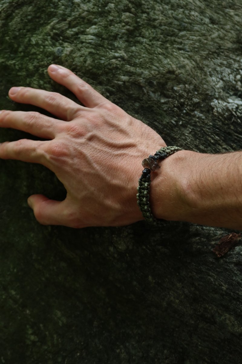 苔語手鏈\男士手鍊 男生飾品 禮物 聖誕禮物 礦石 - 手鍊/手環 - 水晶 綠色