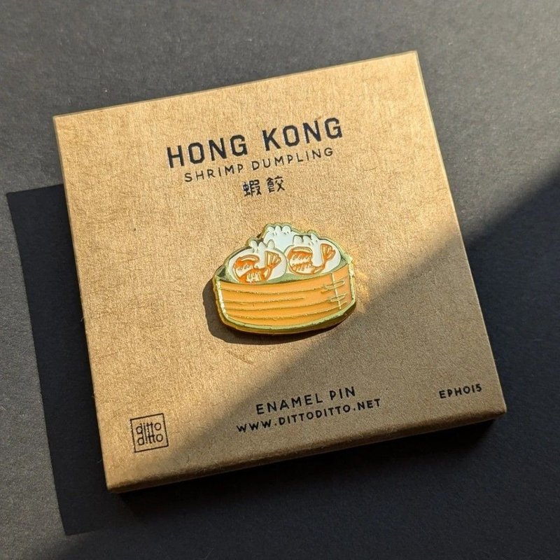 蝦餃別針 - 徽章/別針 - 其他材質 金色
