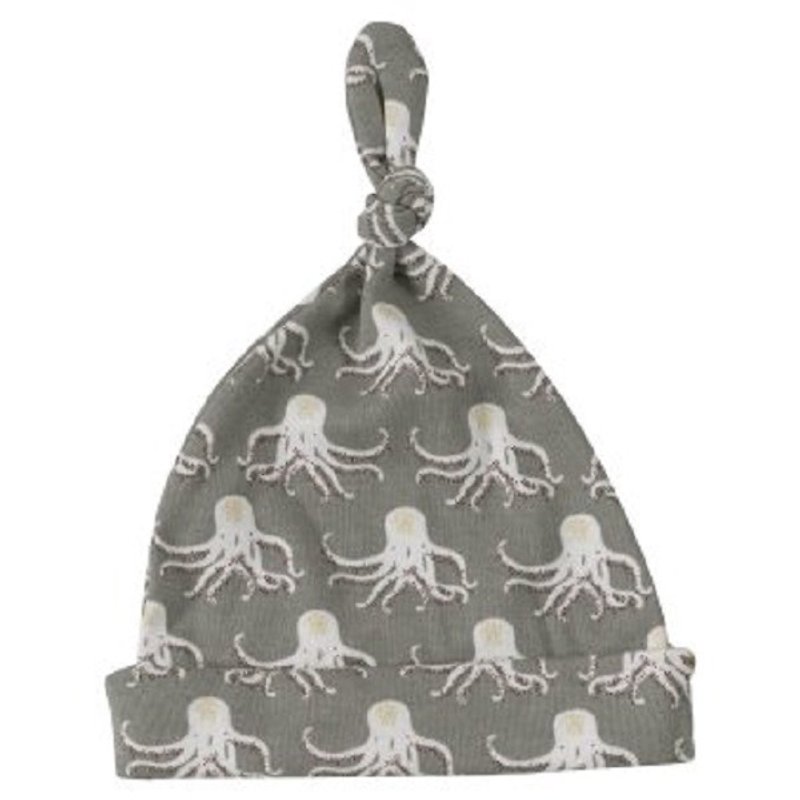 100%有機棉 小章魚 嬰兒帽 英國限量生產製造 與英國同步上市 - 滿月禮物 - 棉．麻 多色