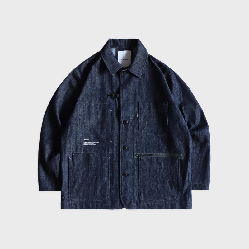 DYCTEAM - Loose denim work jacket - 男夾克/外套 - 其他材質 藍色