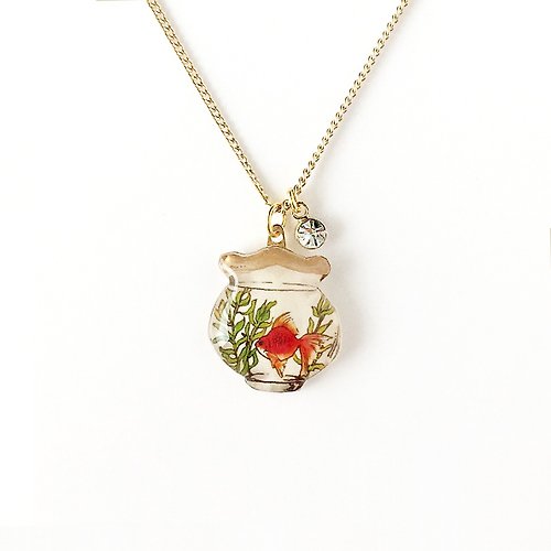 Little brilliant days Tea and Fruit Fishbowl NECKLACE