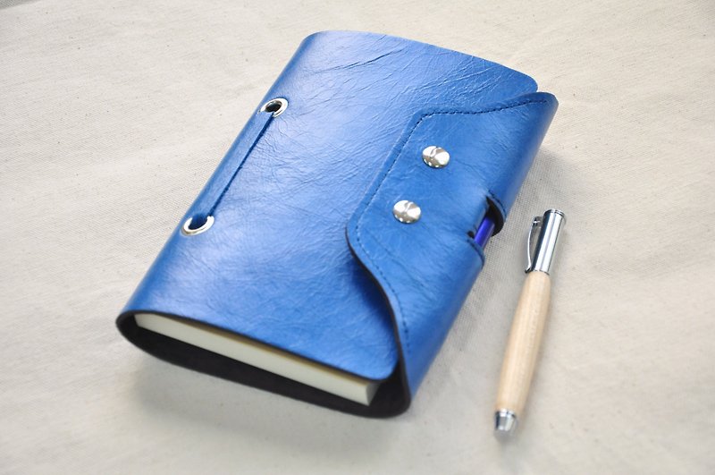 "Kizuna" (KIZUNA) "leather-based" formula tying Letters No3: Dazzling - Notebooks & Journals - Genuine Leather Blue