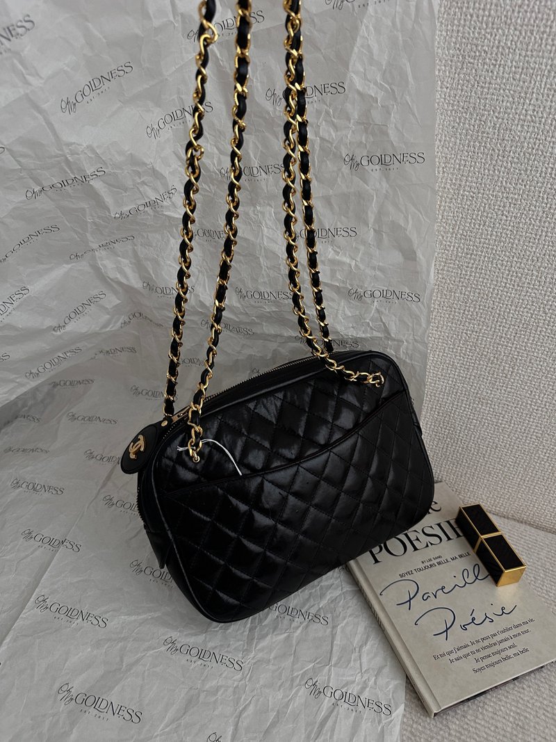 中古包 Chanel 香奈兒 小號 CC Tag 菱格紋手提包 - 手提包/手提袋 - 真皮 黑色
