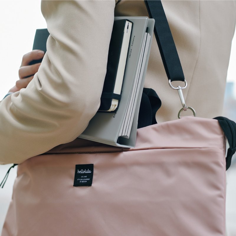 TOOLI系列 | 14吋筆電斜背手提包 MIRA(粉紅) MacBook Pro 適用 - 電腦袋 - 聚酯纖維 粉紅色