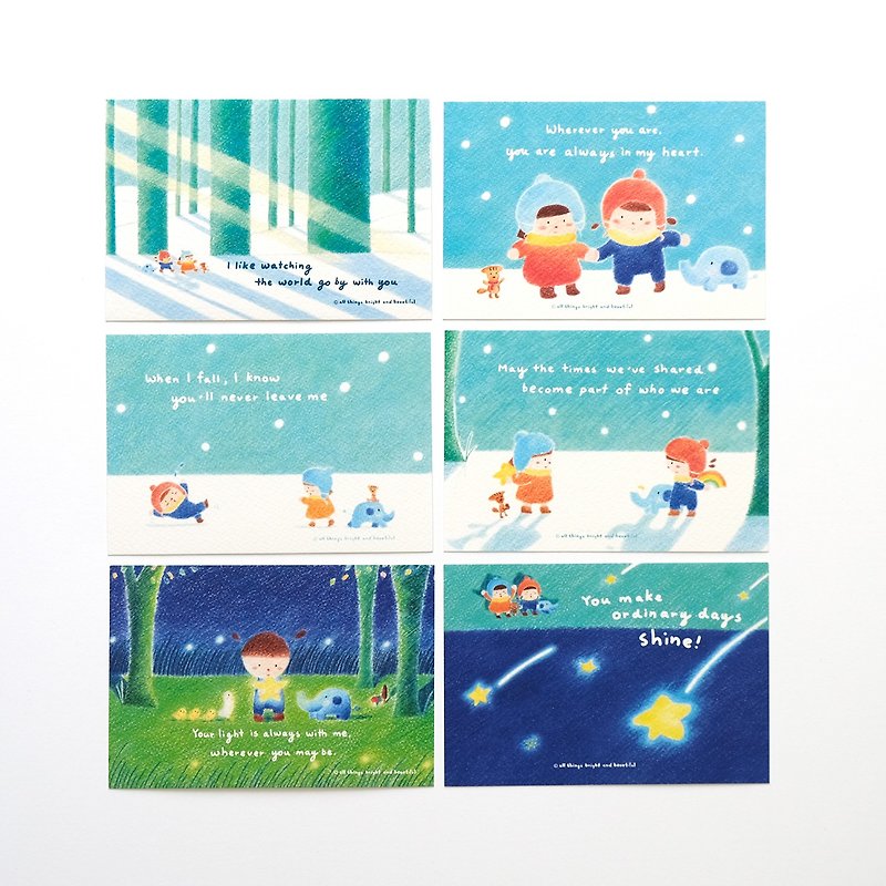 Far away Postcard Set - Cards & Postcards - Paper Multicolor
