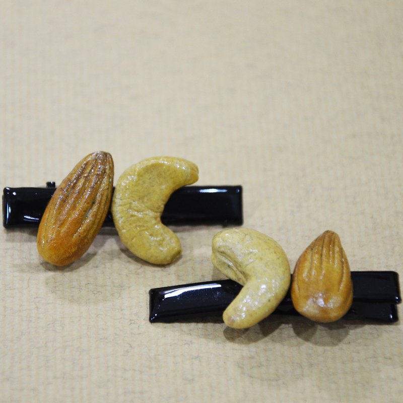 Nuts hairpin group - cashew & almonds - Hair Accessories - Clay Brown