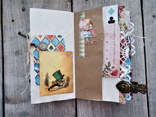 ジャンクジャーナルオーダー うさぎ 不思議の国のアリス ジャンクジャーナル 白ウサギのジャンク