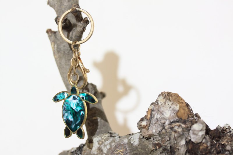 //鑰匙圈-海龜  流動藝術//   #手工製作 #客製化 #keychain - 鑰匙圈/鑰匙包 - 其他材質 綠色