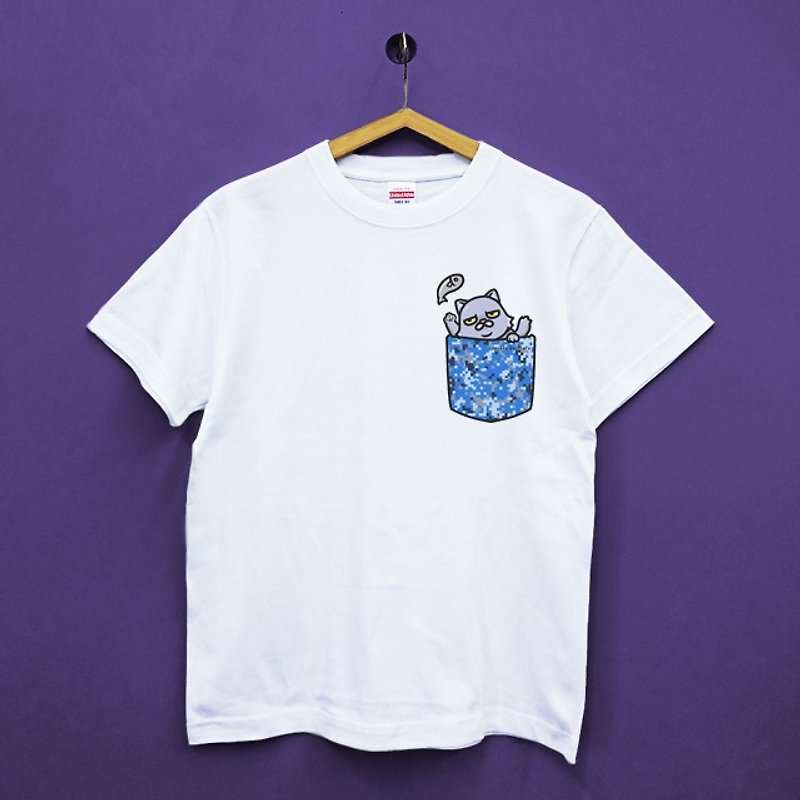 ポケット猫 - 日本米ATHLEニュートラル感柔らかい綿のTシャツ - トップス ユニセックス - コットン・麻 