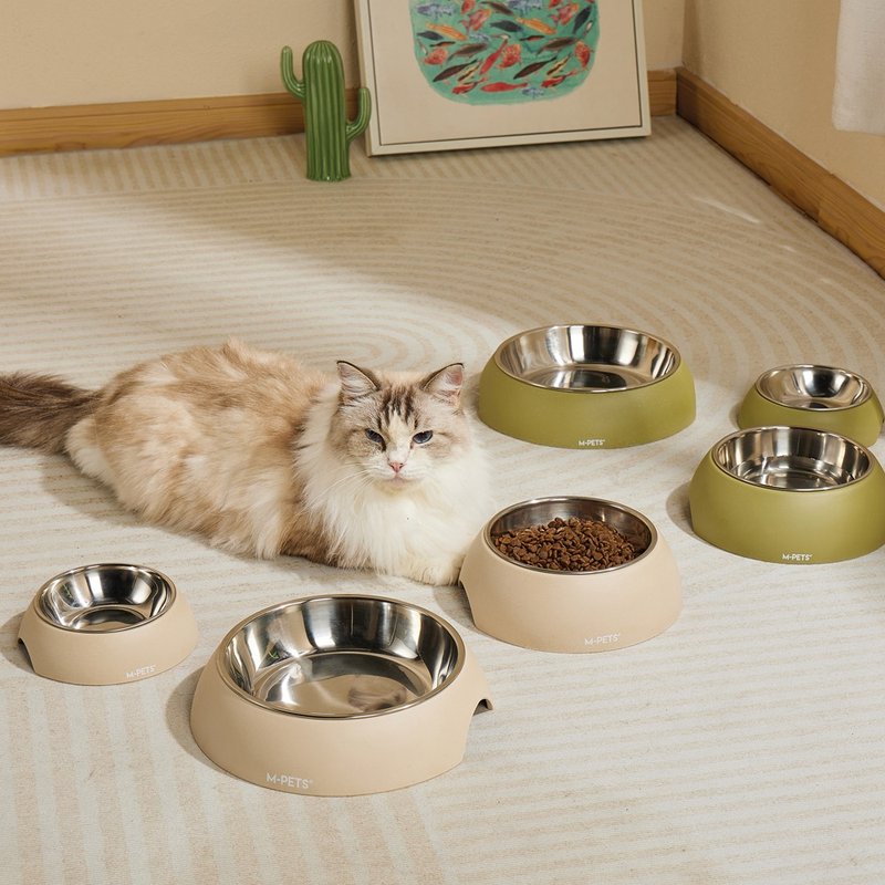 【MPETS】Create elegant and practical exclusive tableware for furry kids! ECO Stainless Steel environmentally friendly bowl - ชามอาหารสัตว์ - วัสดุอื่นๆ 