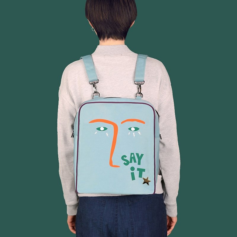 YIZISTORE Backpack Backpack Backpack Shoulder Bag Messenger Bag Dual Purpose Bag - Backpacks - Other Materials 