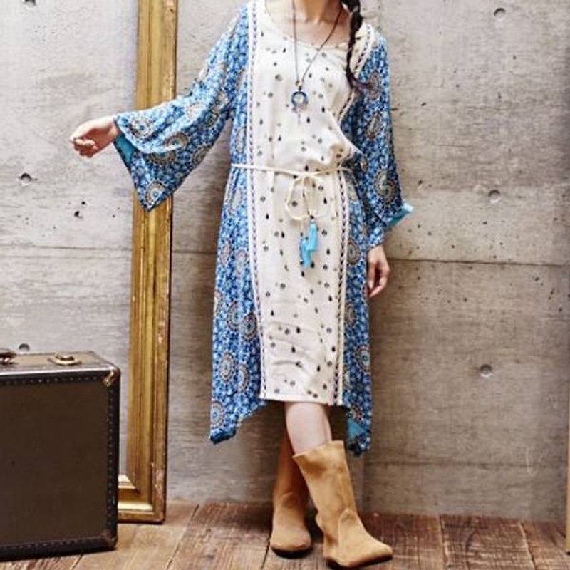 【Pre-order】 ☼ mosaic star handle dress ☼ (three-color) IAC-7327 - One Piece Dresses - Other Materials Multicolor