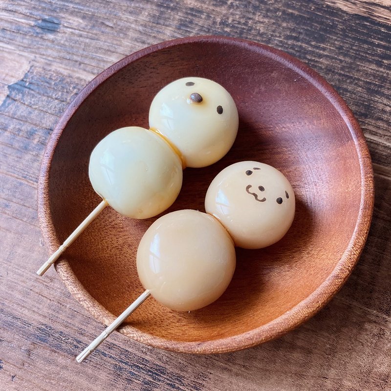【船長手作】麻糬小丸子 任選兩串 小雪人 小海豹 臉故意畫歪雪人 - 擺飾/家飾品 - 黏土 
