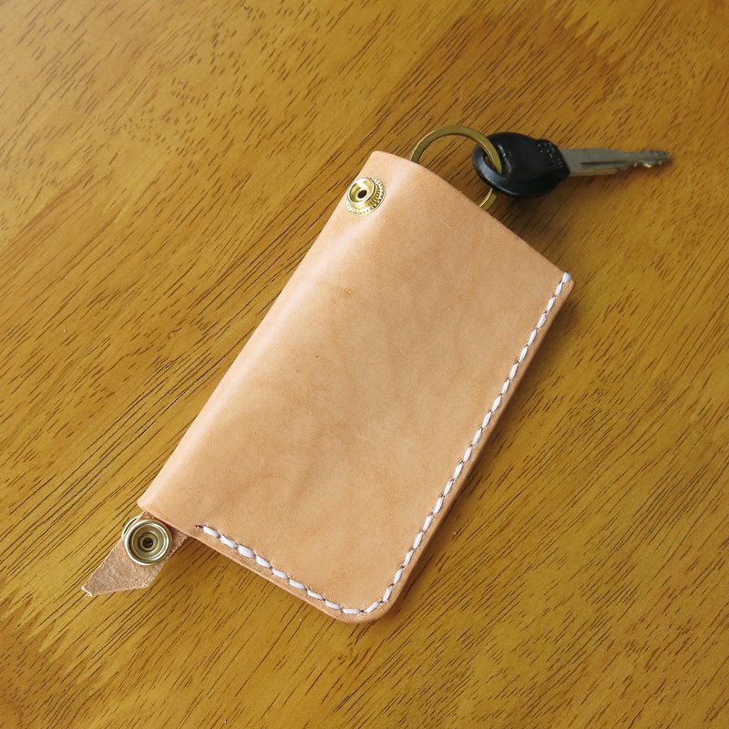 Master the key case in one hand【Jane One Piece】 - Keychains - Genuine Leather Brown