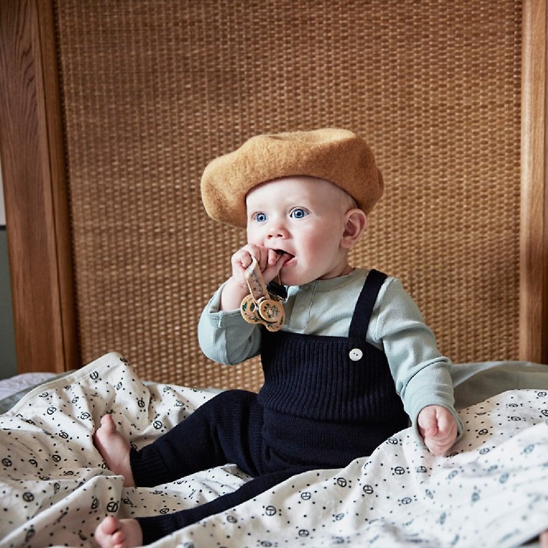 【瑞典ELODIE DETAILS】貝雷帽 Baby Beret - Gold - 帽子 - 羊毛 金色