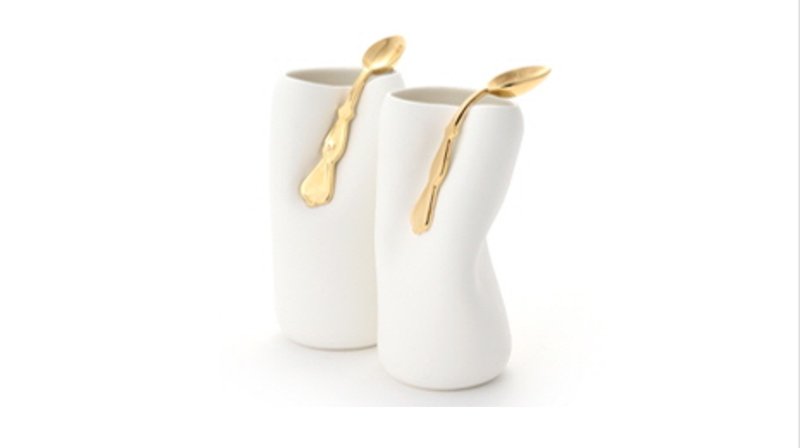 ANOTHER CERAMIC Spoon Vase - 花瓶/花器 - 陶 白色