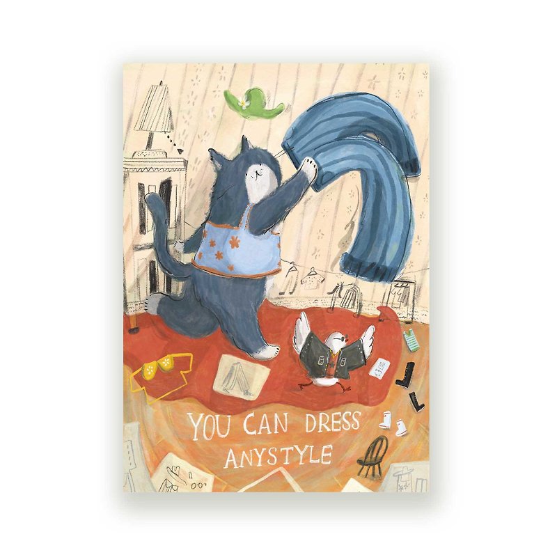 Postcard- Cat - Cards & Postcards - Paper 
