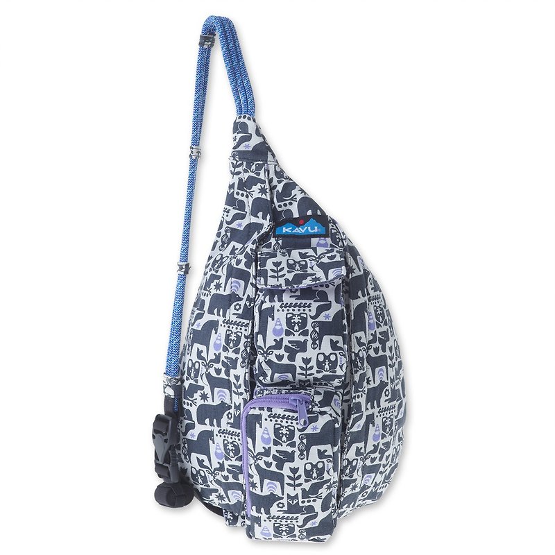【西雅圖 KAVU】 Mini Rope Bag 休閒肩背包 炭畫寓言 #9150 - 側背包/斜背包 - 其他材質 