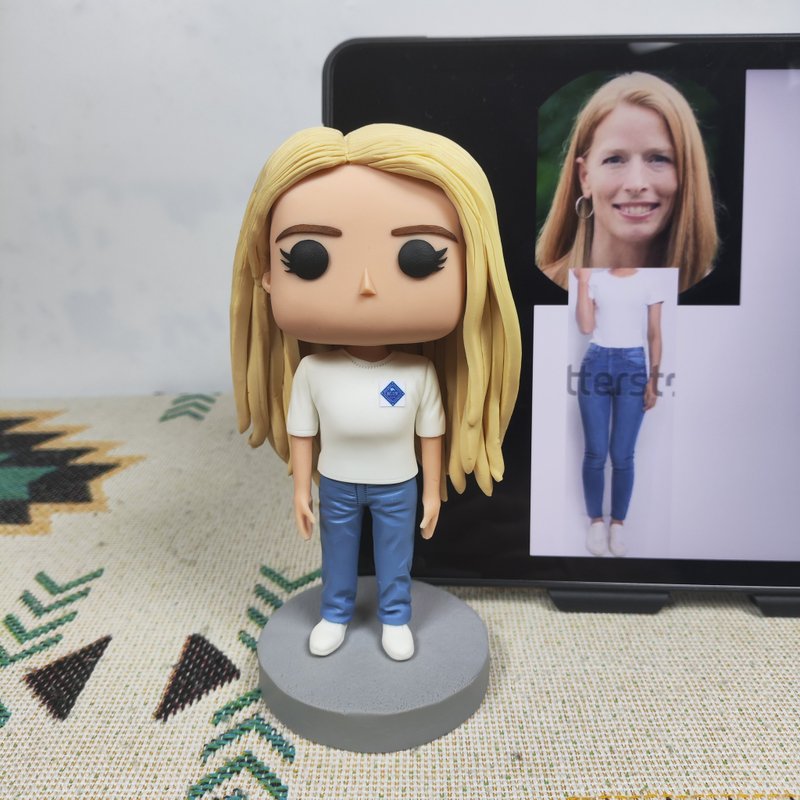 【客製化3D人像公仔】訂製手工Funko Pop男生朋友老公生日禮物 - 公仔/玩偶 - 黏土 多色