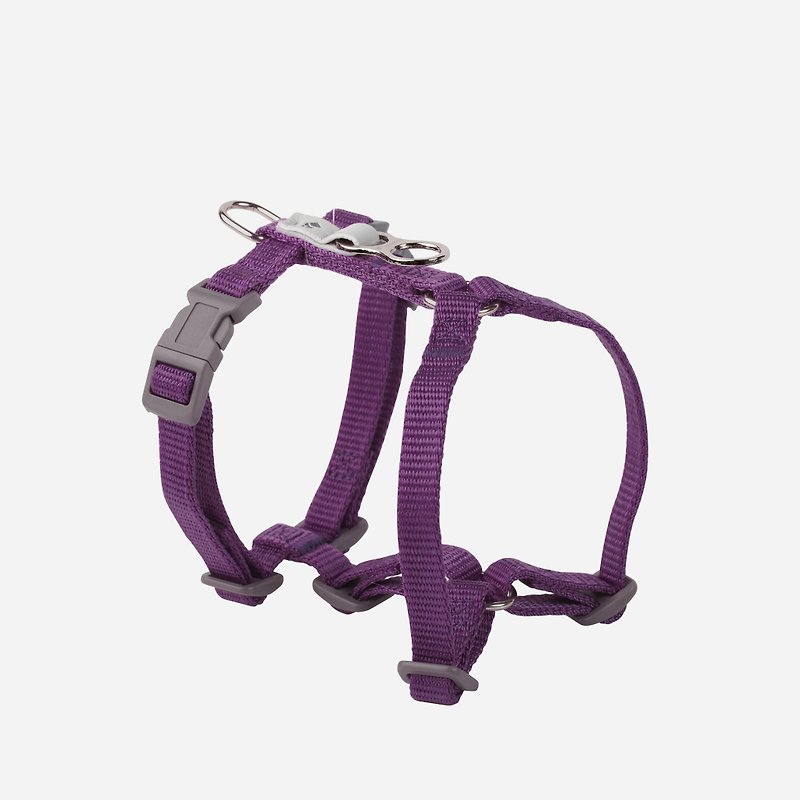 [Tail and Me] Classic Nylon Belt Chest Strap Deep Purple XS - Collars & Leashes - Nylon 