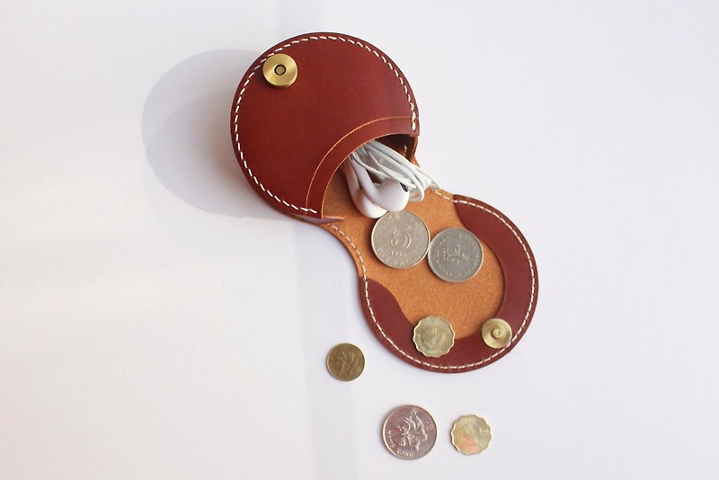Macarons / Coin Purse / Loose Silver Bag / Headphone Bag - Coin Purses - Genuine Leather Multicolor