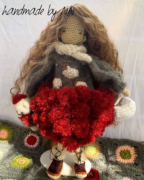 nn-handmade Crochet Doll Set-05 (with clothes)