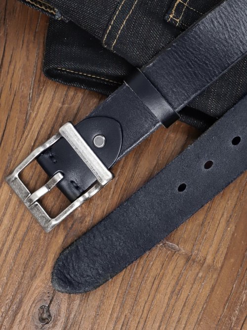 Width 3.8cm Leather Belt Handmade Genuine Leather Pin Buckle Belt Retro  American - Shop yaoguo Belts - Pinkoi